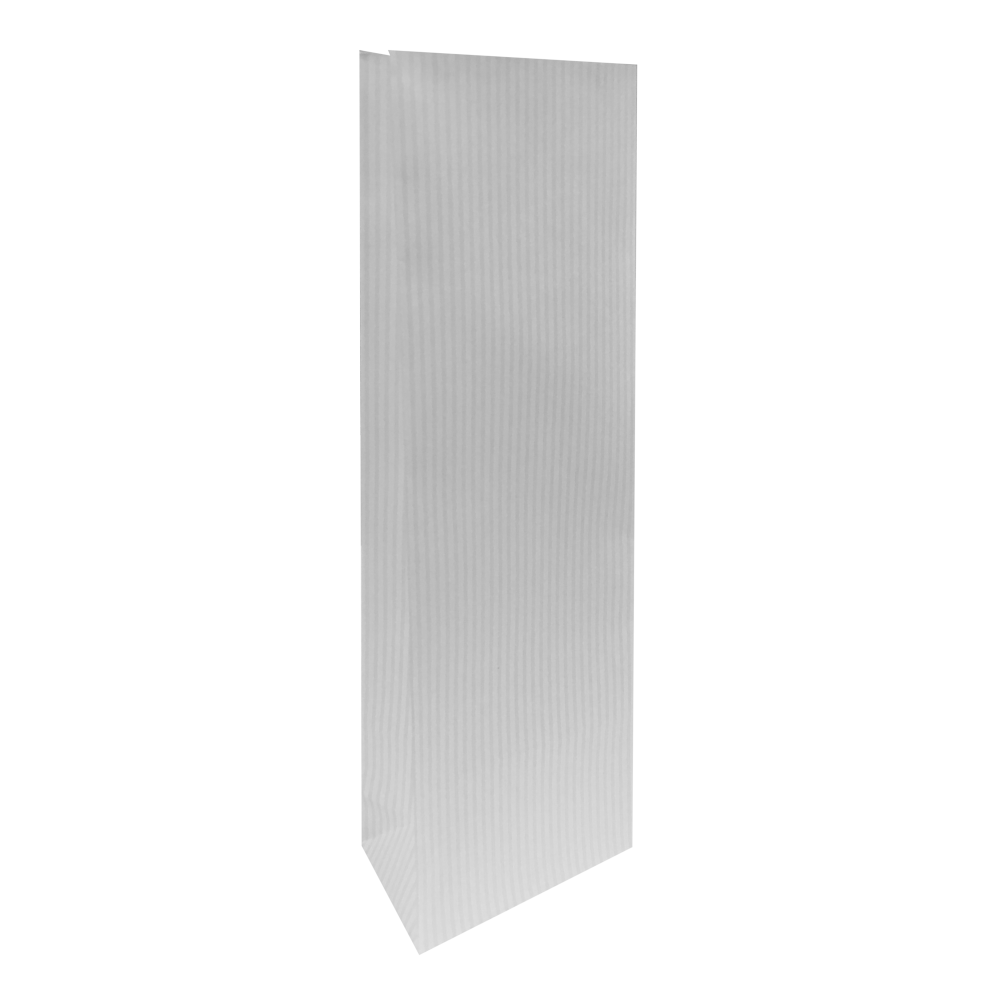 Крафт-пакет белый, ламинированный, 7×4×21 см