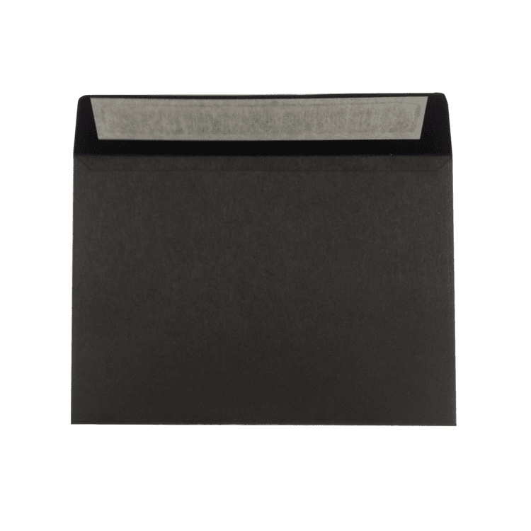 Чёрный конверт С6, стрип, 110 г/м²
