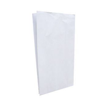 Белый бумажный пакет с ламинацией, 19×6×30 см