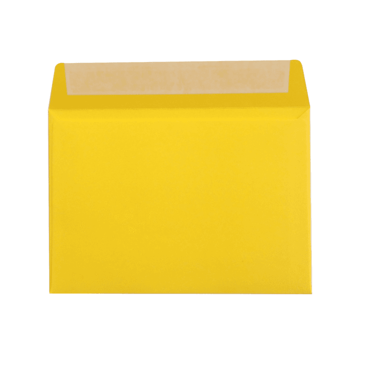 Жёлтый почтовый конверт С6, стрип, 120 г/м²