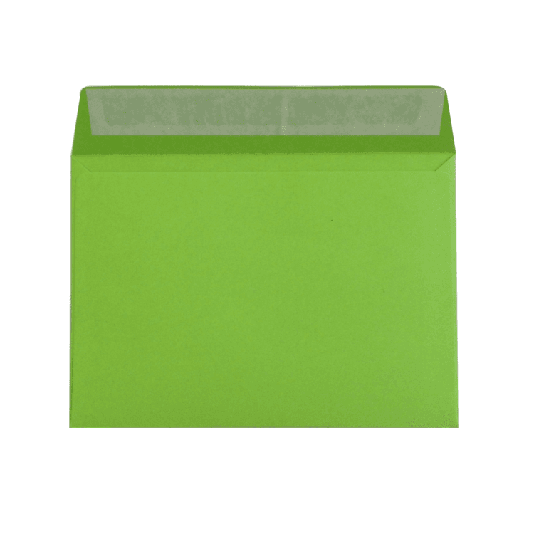 Зелёный почтовый конверт С6, стрип, 120 г/м²