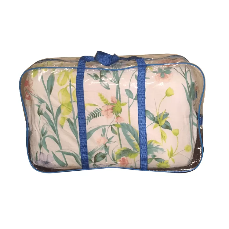 Сумка-чемодан из ПВХ для одеял и подушек, синяя, 54×33×22 см
