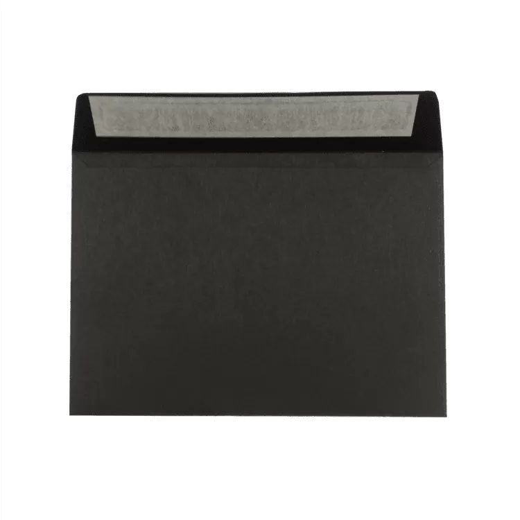 Чёрный конверт С6, стрип, 110 г/м²