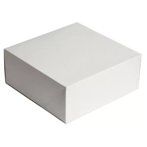 Коробка картонная для пирожных белая 24×15×6 см