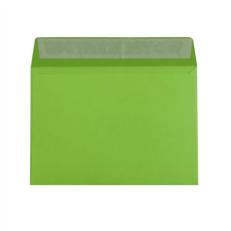 Зелёный конверт С5, стрип, 120 г/м²
