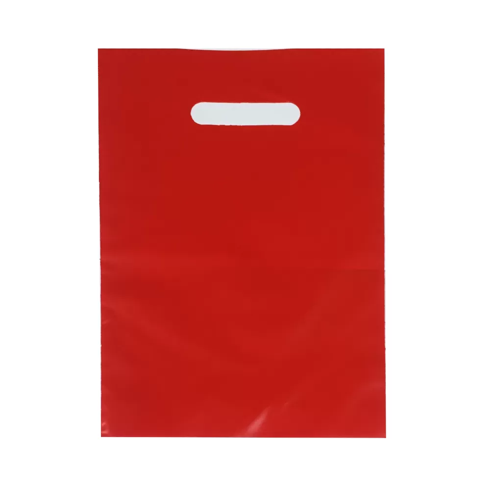 Пакет полиэтиленовый, красный, ПВД, 22×34 см