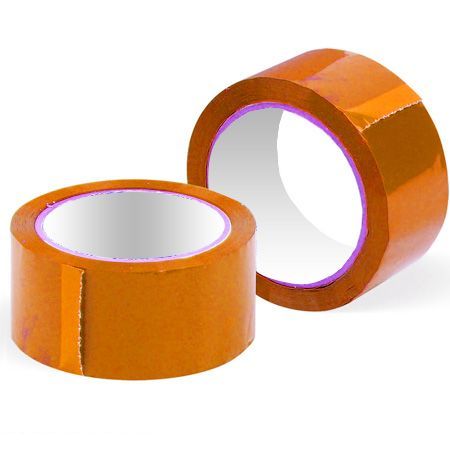 Клейкая лента упаковочная оранжевая, 48 мм×50 м, 45 мкм
