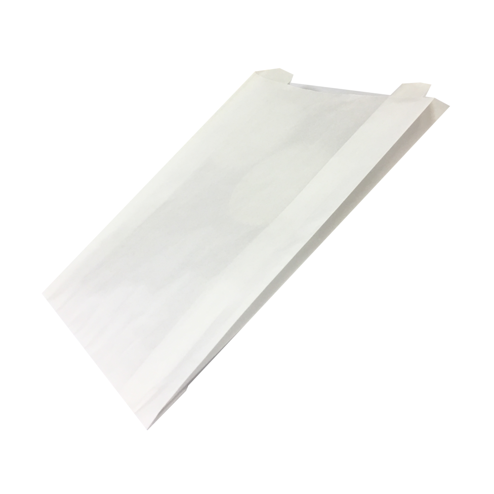 Пакет бумажный под куру гриль белый, ламинированный, 20×7×30 см