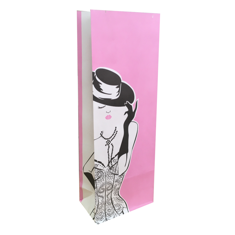 Крафт-пакет с рисунком «Леди», 10×6×26 см