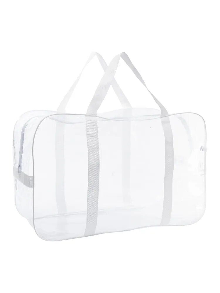 Сумка-чемодан из ПВХ для одеял и подушек, белая, 54×33×22 см