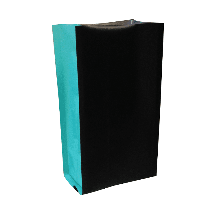 Пакет полипропиленовый двухцветный, чёрный/бирюзовый, 11×7×25 см