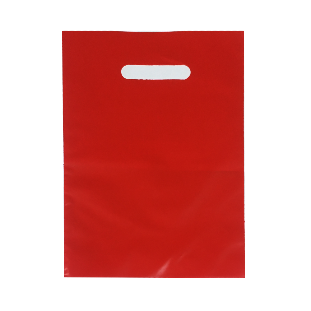 Пакет полиэтиленовый, красный, ПВД, 22×34 см
