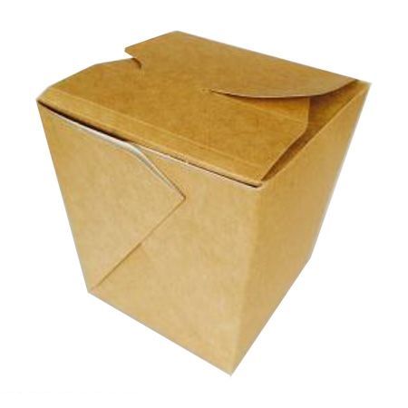 Коробка картонная под китайскую лапшу, крафт, 7×9×9 см