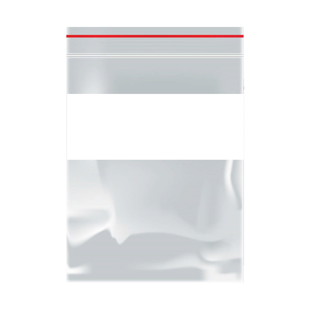 Грипперы прозрачные с белой полосой для надписей, 7×10 см, 60 мкм
