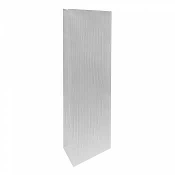 Крафт-пакет белый, ламинированный, 7×4×21 см