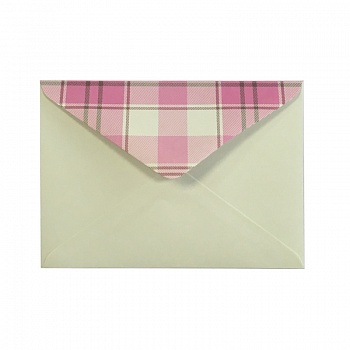 Конверт кремового цвета с дизайнерским принтом С6, декстрин, 100 г/м²