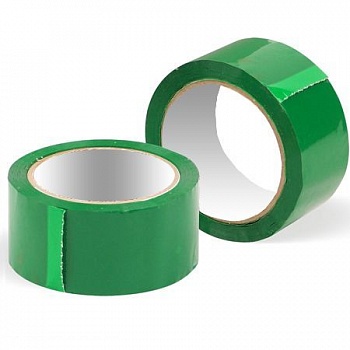 Клейкая лента упаковочная зеленая, 48 мм×60 м, 45 мкм