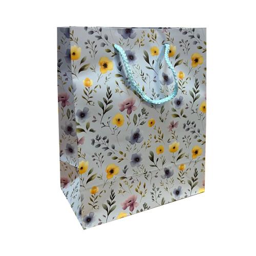 Бумажные подарочные пакеты с ручками, с рисунком MIX, 18×22×10 см