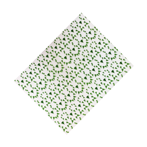 Пакет для сладкого подарка «Зелёный ёлочки», прозрачный, под 1.5 кг конфет (25×35 см)