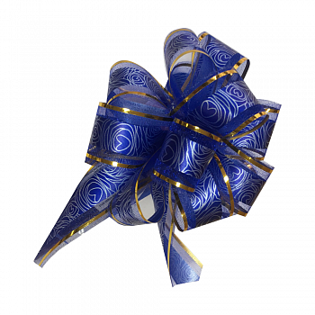 Бант самозатягивающийся, синий