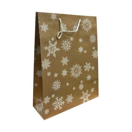 Крафт пакет подарочный новогодний, MIX, 32×44×10 см