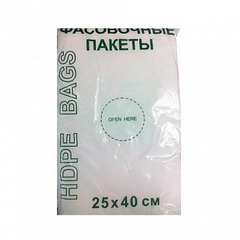 Пакеты фасовочные ПНД, 25×40 см, 8 мкм, евроблок