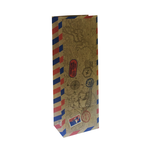 Крафт-пакет ламинированный с рисунком «Конверт», 8×5×22 см