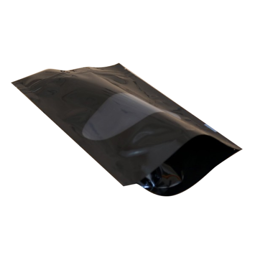 Дой-пак с замком zip-lock чёрный с овальным окном, 10×19×3 cм