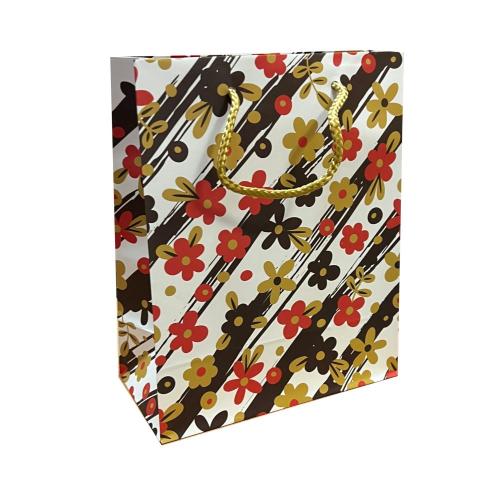 Бумажные подарочные пакеты с ручками, с рисунком MIX, 18×22×10 см