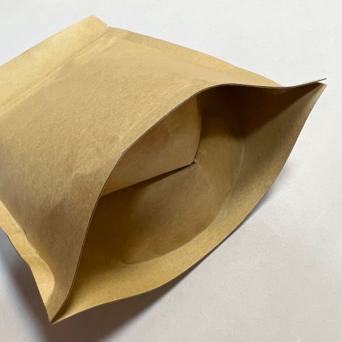 Дой-пак с замком zip-lock из гладкой крафт-бумаги, 10×15×3 cм