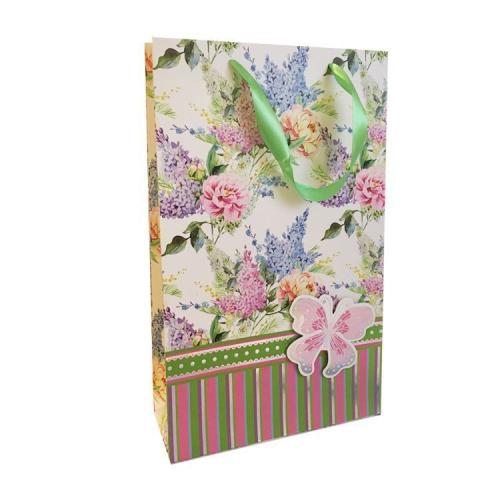 Набор подарочных бумажных пакетов с ручками, 24×9×40 см