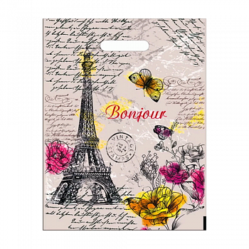 Пакеты с прорубной (вырубной) ручкой — цена за штуку 10.40 руб. Пакет полиэтиленовый «Елисейские поля», ПВД, 30×40 см