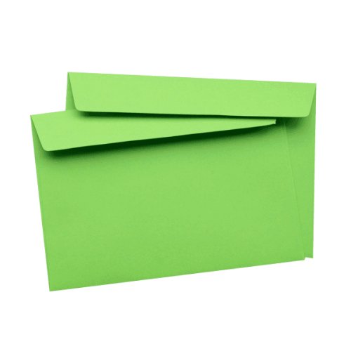 Зелёный конверт С4, стрип, 110 г/м²