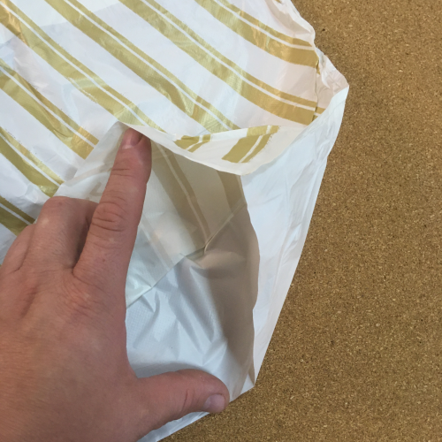 Пакет-майка «Полоса», белый, ПНД, 36×67 см