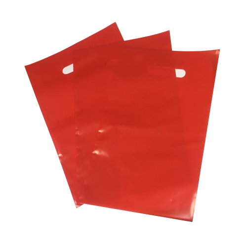 Пакет полиэтиленовый, красный, ПВД, 22×34 см