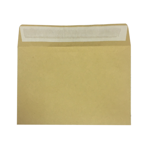 Конверт С6 крафтовый, отрывная лента, 90 г/м²
