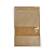 Дой-пак с замком zip-lock из гладкой крафт-бумаги с окном 4 см, 12×18×3 cм