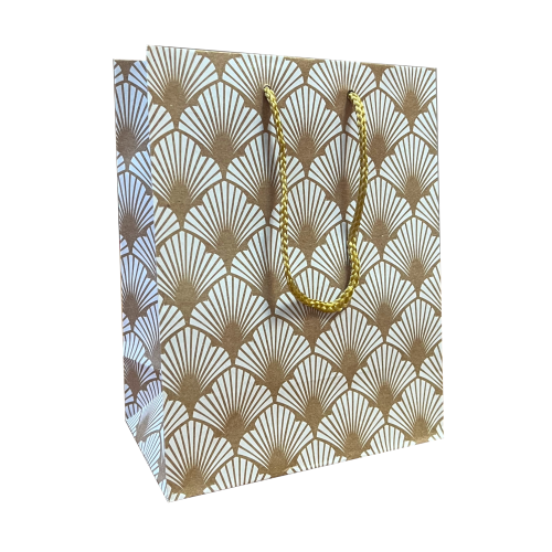 Крафт-пакет подарочный с ручками, MIX, 18×10×23 см