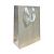 Белый бумажный пакет с ленточными ручками 25×10×36 см