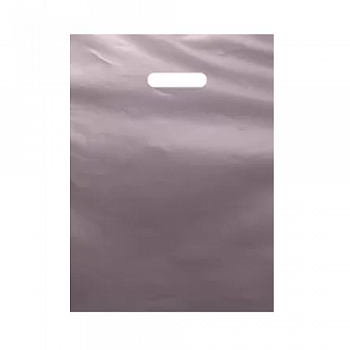 Пакеты с прорубной (вырубной) ручкой — цена за штуку 10 руб. Пакет полиэтиленовый, серебряный, ПВД, 22×34 см