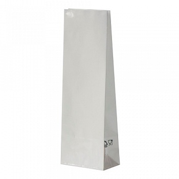 Пакет бумажный белый, 7×4×21 см