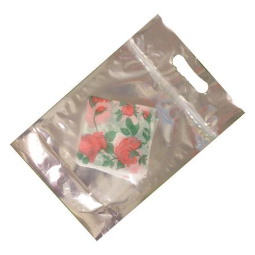 Дой-пак с замком zip-lock белый с прозрачной стороной и прорубной ручкой, 22×32×5 cм