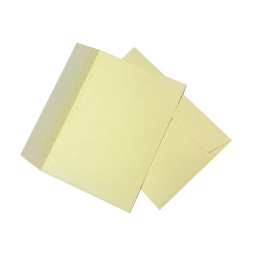 Кремово-жёлтый конверт С6, стрип, 110 г/м²