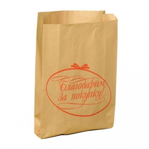 Крафт-пакет с рисунком «Благодарим за покупку», 35×27×10 см