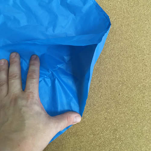 Прочный пакет-майка, синий, ПНД, 44×74 см