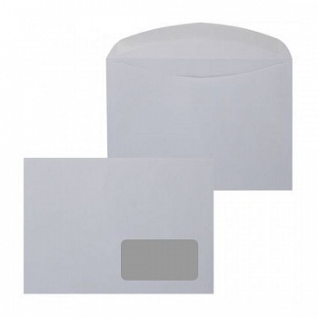 Артикул 20906 — Конверт С5 белый с окном, декстрин, 80 г/м² — цена за штуку 4.73 руб. Конверт С5 белый с окном, декстрин, 80 г/м²