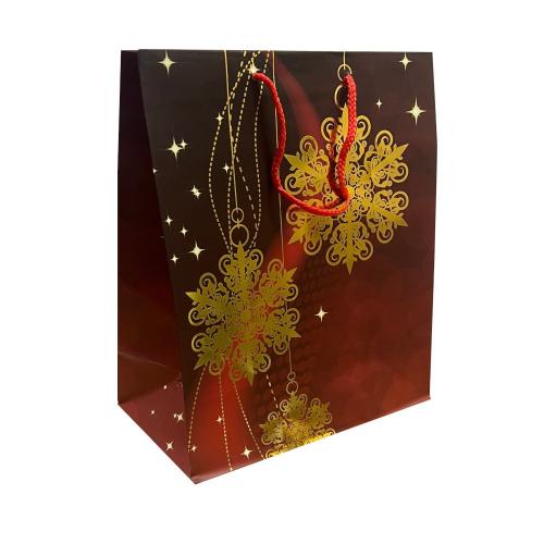 Пакет бумажный подарочный новогодний, MIX, 26×32×13 см