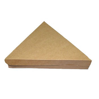 Коробка картонная для пирогов треугольная крафт 22×22×20×4 см Коробка картонная для пирогов треугольная крафт 22×22×20×4 см