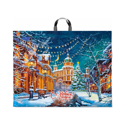 Пакет полиэтиленовый «Зимний вечер», ПВД, 71×55 см