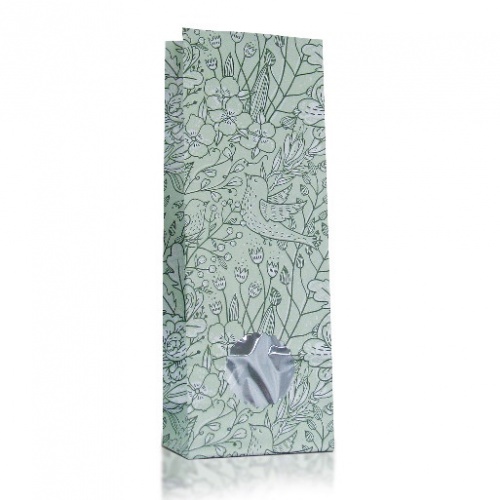 Артикул 4914288 — Бумажные пакеты с окном — цена за штуку 17.26 руб. Пакет бумажный светло-зелёный с окном, с рисунком, 8×5×22 см
